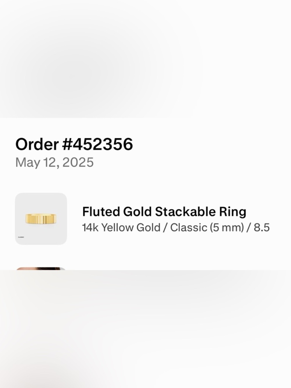 Ring Concierge Fluted Gold Stackable Ring classic 5mm size 8.5 - Picture 4 of 9